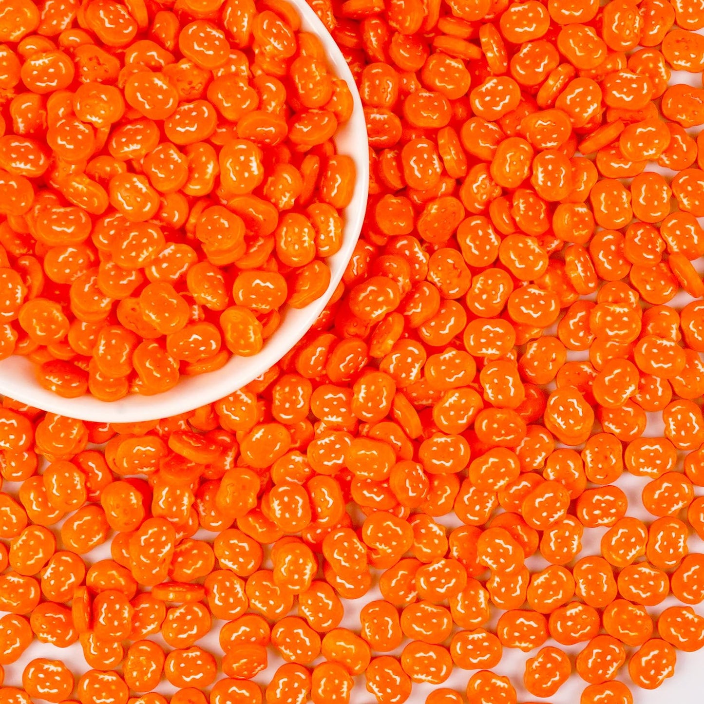 Edible Pumpkin Sprinkles for Cake Decorating, Halloween Orange Sugar Sprinkles, 150g/5.29oz, Perfect for Cake Decoration, Cupcake Decorations Ice Cream Toppings