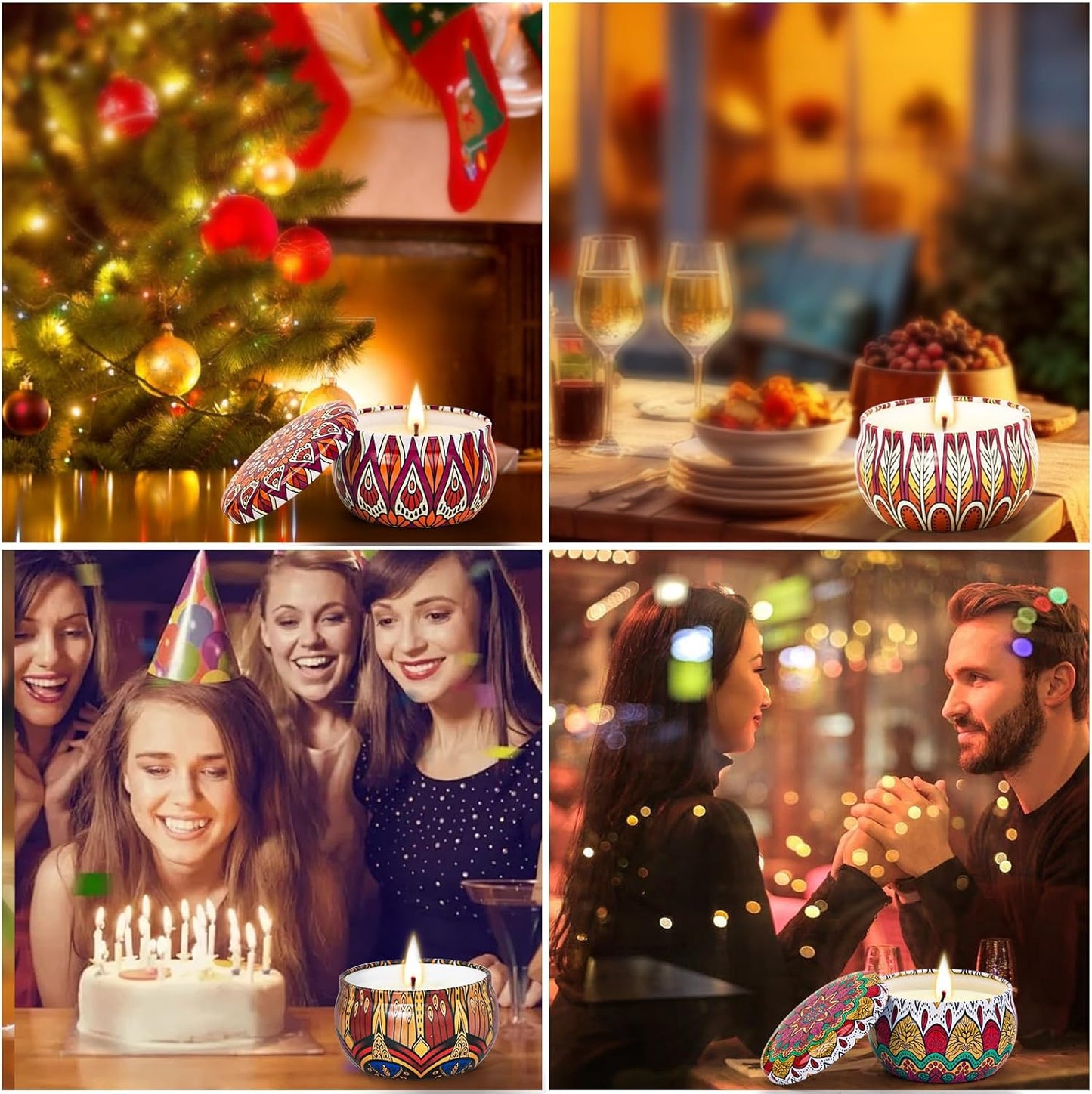 Scented Candles Gift Set, 18 Pack Aromatherapy Candle Gifts for Women, 45oz 450H Long Burning Soy Wax Jar Candles Set for Home Scented, Retro Court Style - Exclusive for Nobles