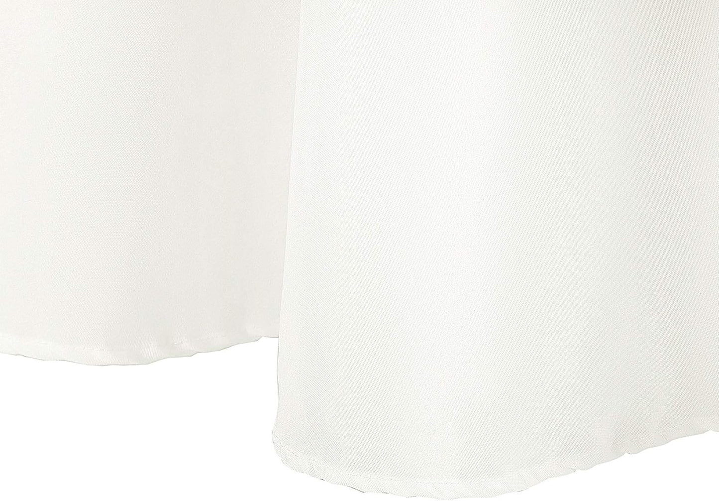 Ascoza 2pack 90x132 Inch Ivory Rectangular Tablecloth 8 Feet Table Cloth in Polyester Fabric for Wedding/Banquet/Restaurant/Parties