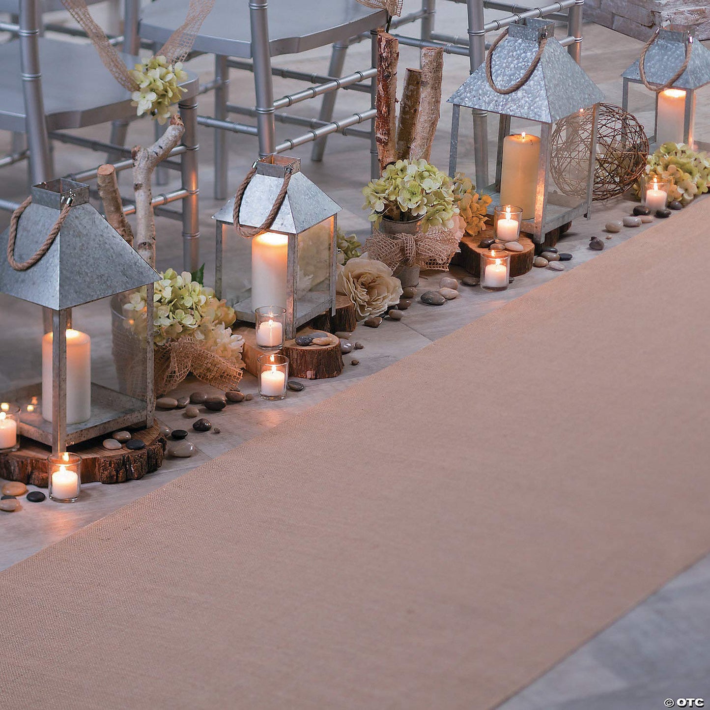 Fun Express Burlap Aisle Runner for Wedding Ceremony - Seamless Rustic Charm 3x50ft Wedding Runner Aisle Outdoor - Capture Hearts, Unveil Rustic Romance with Eco-Friendly Wedding Aisle Runner Outdoor