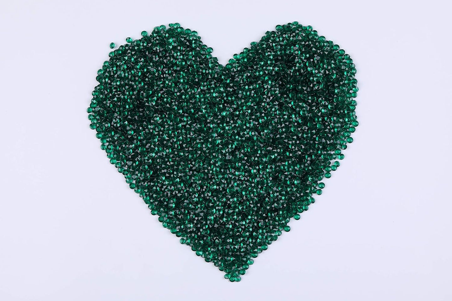 10000 pcs/Pack Wedding Table Scatter Confetti Crystals Acrylic Diamonds Vase Fillers 4.5 mm Rhinestones for Wedding, Bridal Shower, Vase Beads Decorations (Dark Green)