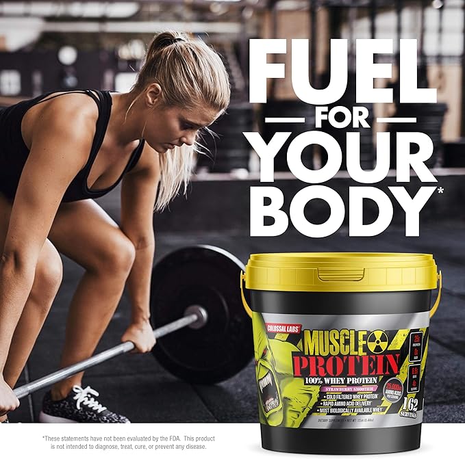 Muscle Protein Whey Powder [12 lbs/Pack of 1]–Cookies n Cream Protein Powder, Cold Filtered, 25g Pure Protein, 6.6g BCAAs (Packaging May Vary)