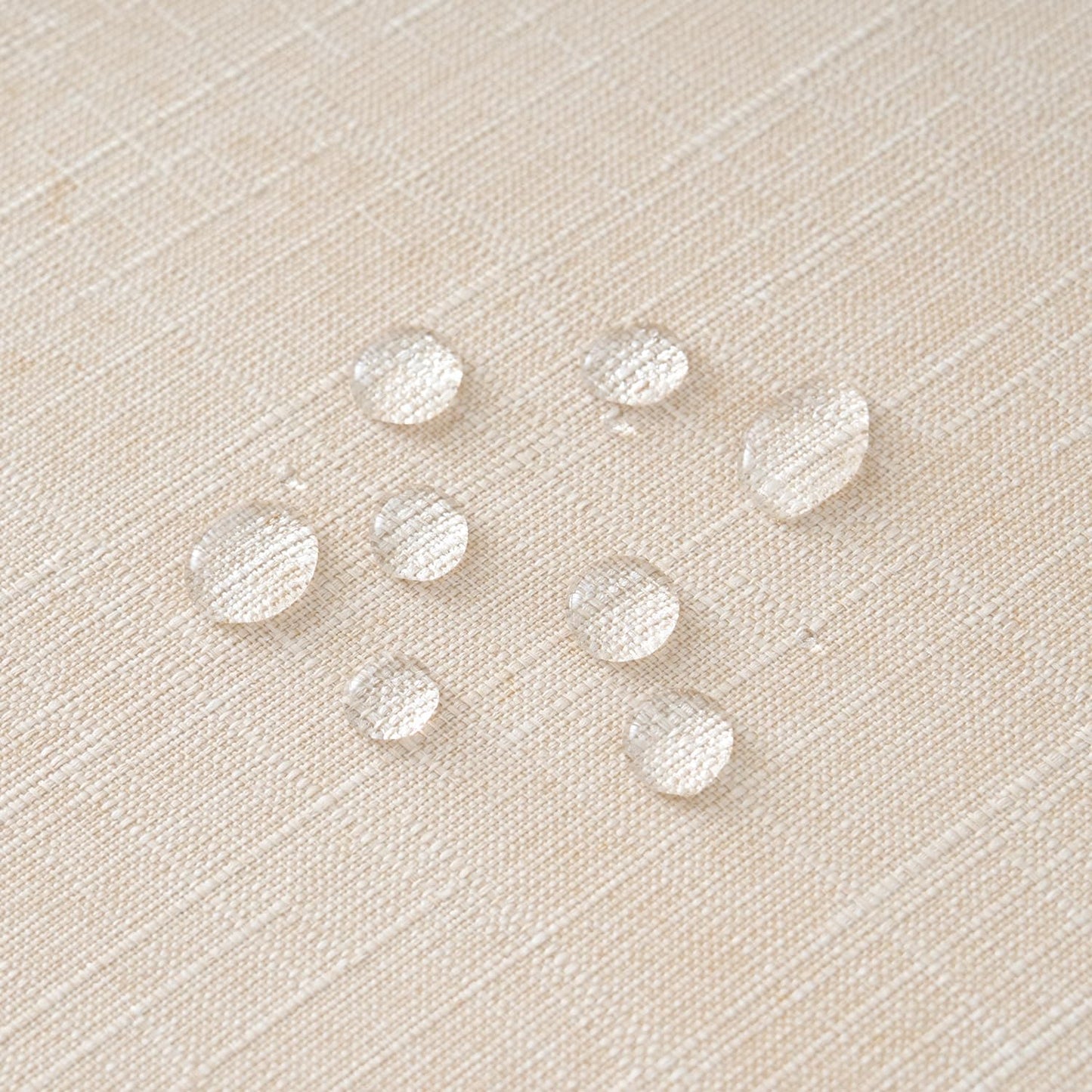 NLMUVW Round Linen Tablecloth 48 Inch - Textured Table Cloth Water Resistant Farmhouse Burlap Rustic Table Cover for Kitchen Dining Café,Champagne