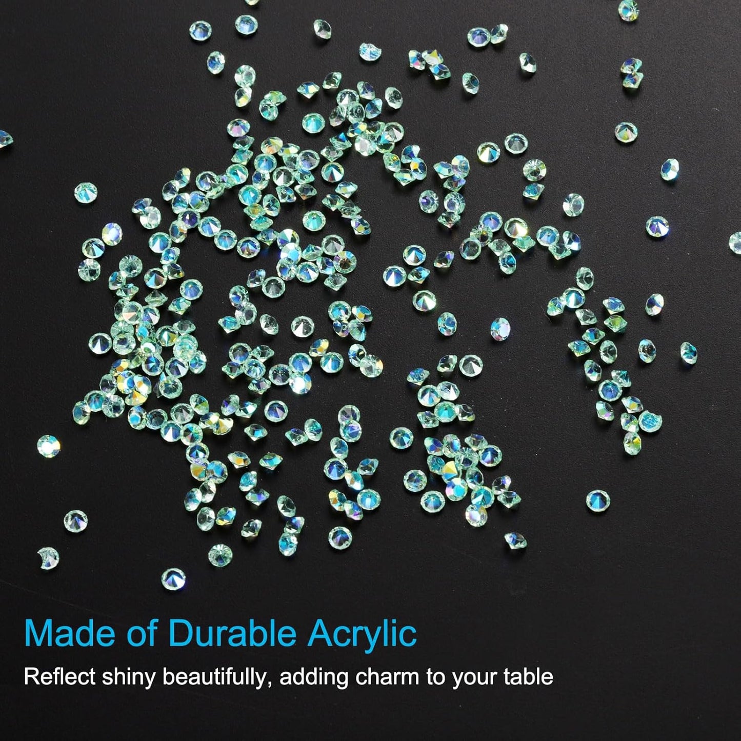 PATIKIL 14000Pcs Wedding Table Scatter Confetti Crystals 3mm Acrylic Diamonds Vase Fillers Gems for Table Centerpiece Decorations Bridal Shower Party, Lake Blue AB