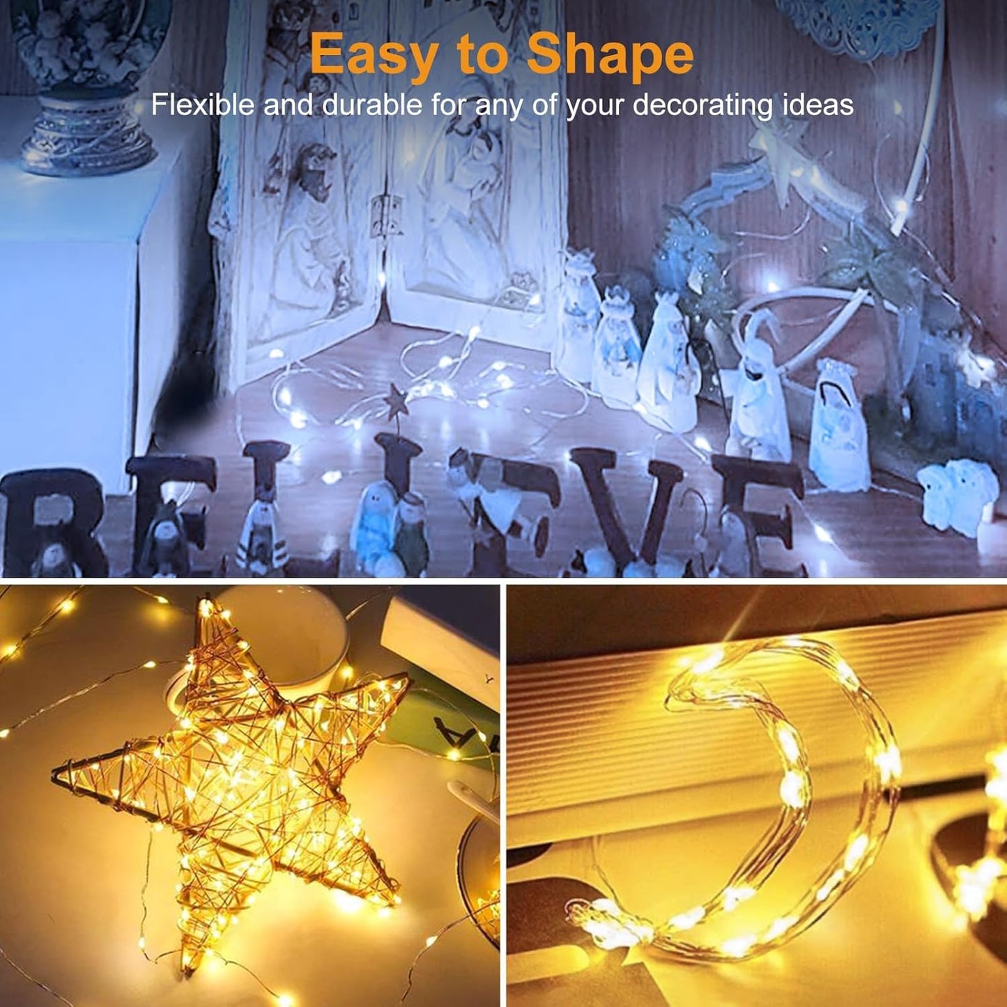 btfarm 12 Pack Fairy Lights Battery Operated [3 Modes], 7ft 20 Led Twinkle Lights String Lights Waterproof Bulk Small Mini Silver Wire for Christmas Mason Jars Wedding Table Centerpiece