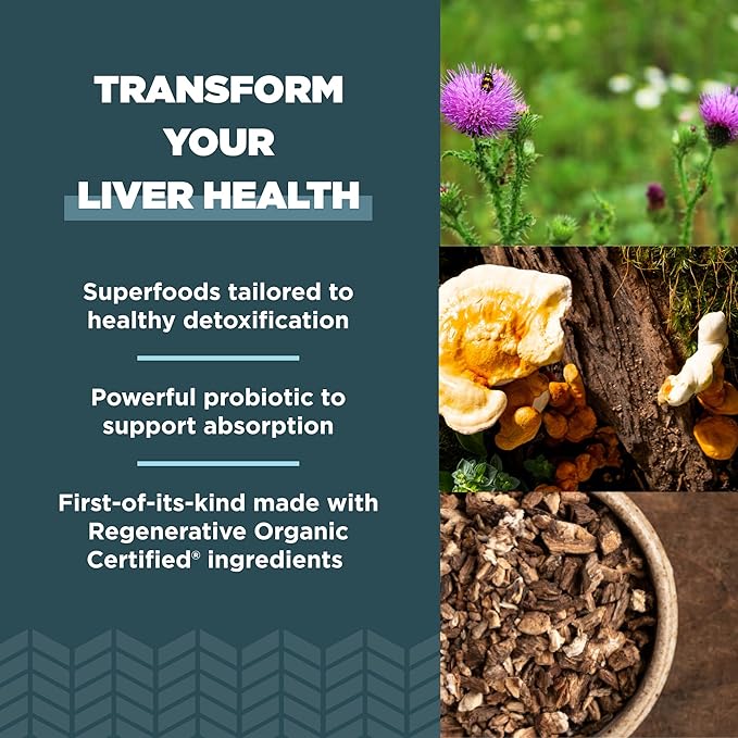 Ancient Nutrition Regenerative Organic Certified Liver Cleanse Supplement, Ancient Herbals Liver Cleanse with Milk Thistle, Burdock Root & Reishi for Optimal Liver Support, Gluten Free, 90 Count