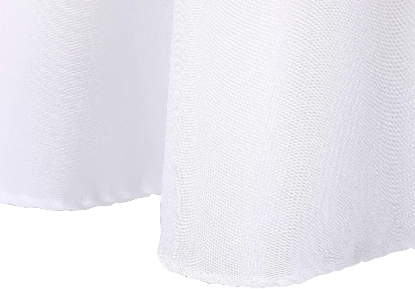 Ascoza 2pack 90x90 Inch White Square in Polyester Fabric Tablecloth for Wedding,Banquet,Restaurant and Parties