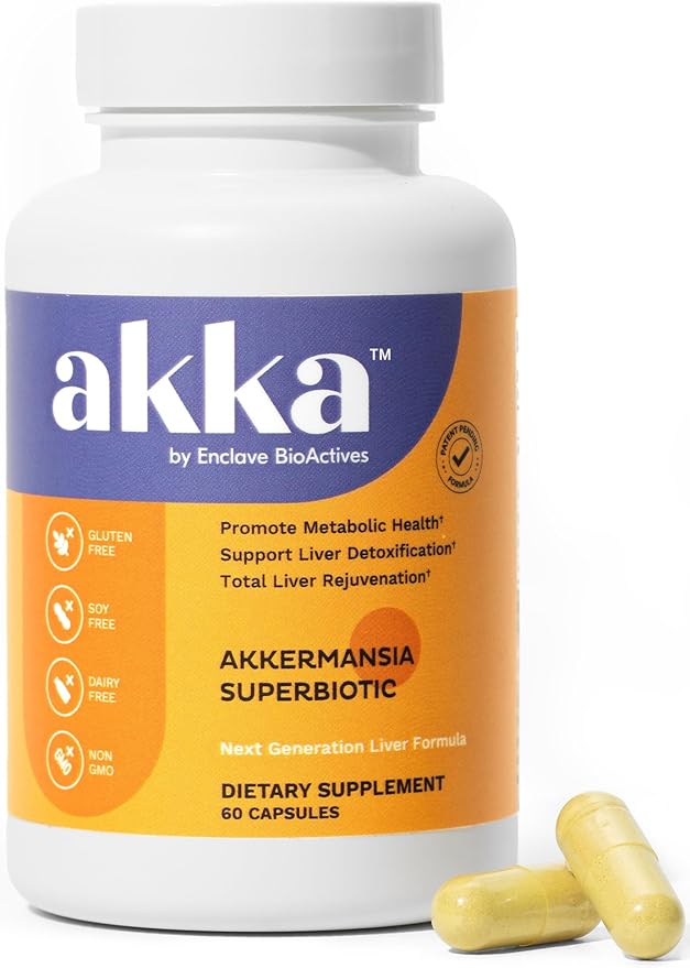 AKKA Premium Liver Cleanse Detox & Repair Superbiotic: Liver Detox, Regeneration, & Restoration Liver Support Supplement with Bioavailable Pasteurized Akkermansia | Vitality | Metabolism | Immunity