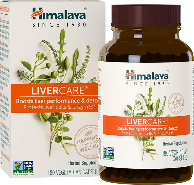 Himalaya LiverCare, Liver Cleanse and Detox, Herbal Supplement for Liver Support, Enhances The Detoxification Process, Liver Cleanse Formula, 375 mg, 180 Capsules, 90 Day Supply
