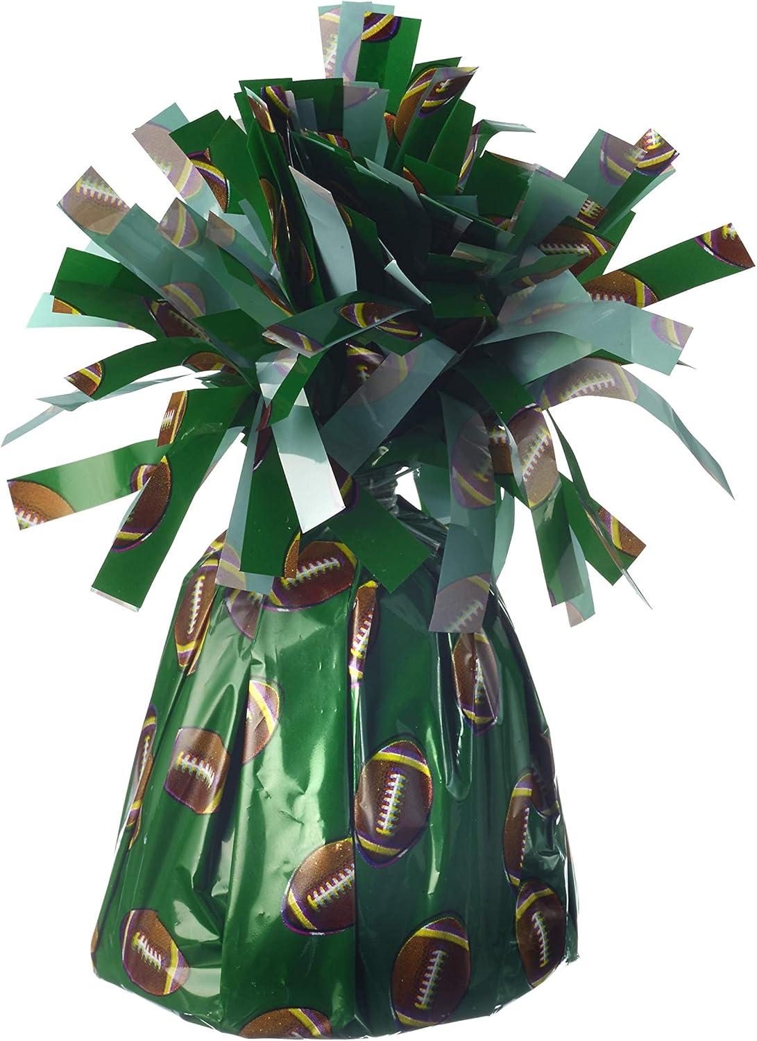 PMU Football Kisses Balloon Weights - Decorative Balloon Weight for Christmas, Thanksgiving, Birthday, Party Favors, Wedding & Baby Shower - 6oz. Football, Pkg/1