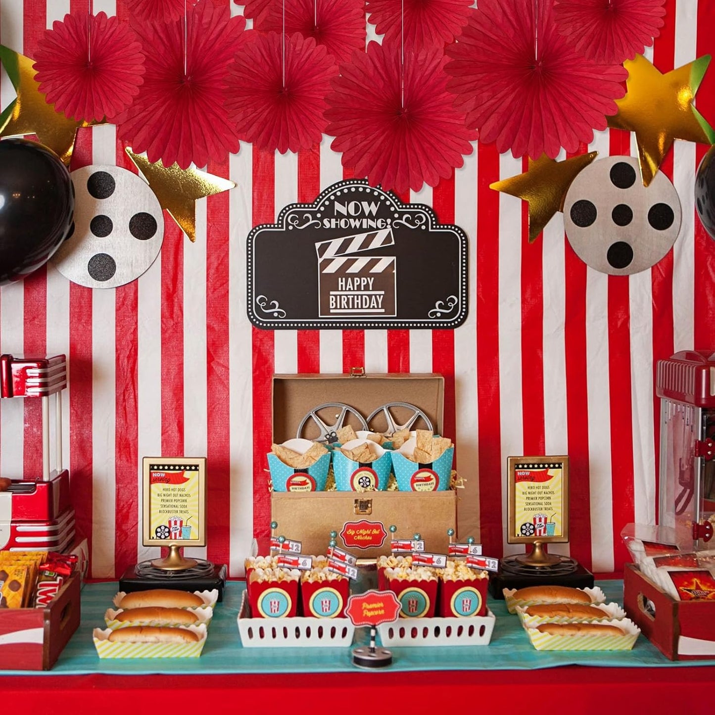 20 Pcs Red Hanging Paper Fan, Hanging Honeycomb Round Paper Fans for Weddings, Birthdays, Christmas, Baby Showers, Classroom, Events Ceiling Party Supplies Decorations