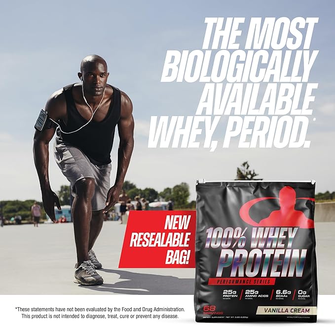 Goliath Labs 100% Whey Protein Powder Isolate/Blend | Fast-Absorbing Workout Supplements | 25g of Pure Protein and 5.5g of BCAAs in Each Serv | Vanilla, 5 lbs, 68 Servings | Package May Vary