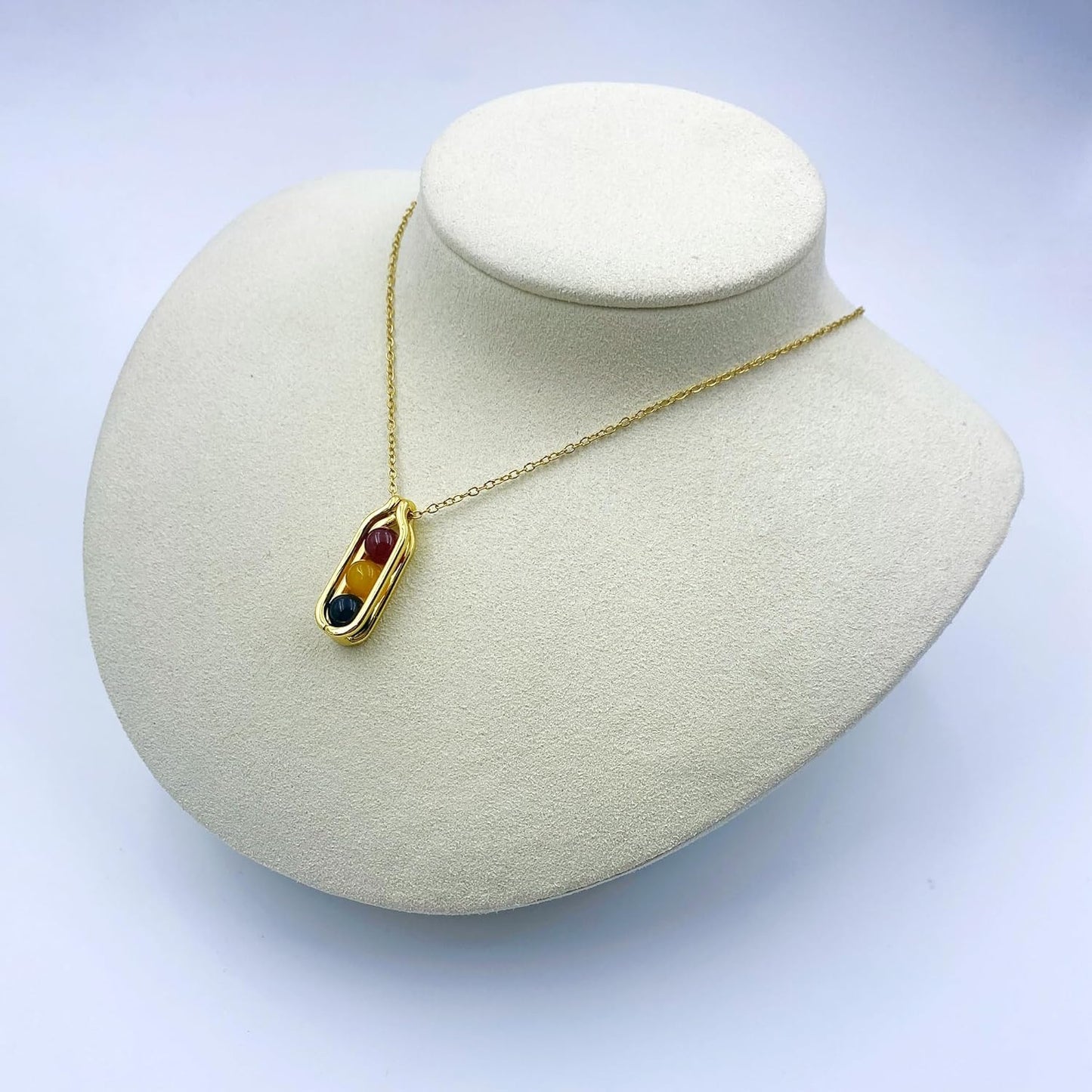 Natural Crystal Necklace Gift for New Beginnings, Crystals and Healing Stones Necklace for Anxiety Relief, Encourage Gift For Women, Mum, Natural Genuine Gemstone, Cheer Up