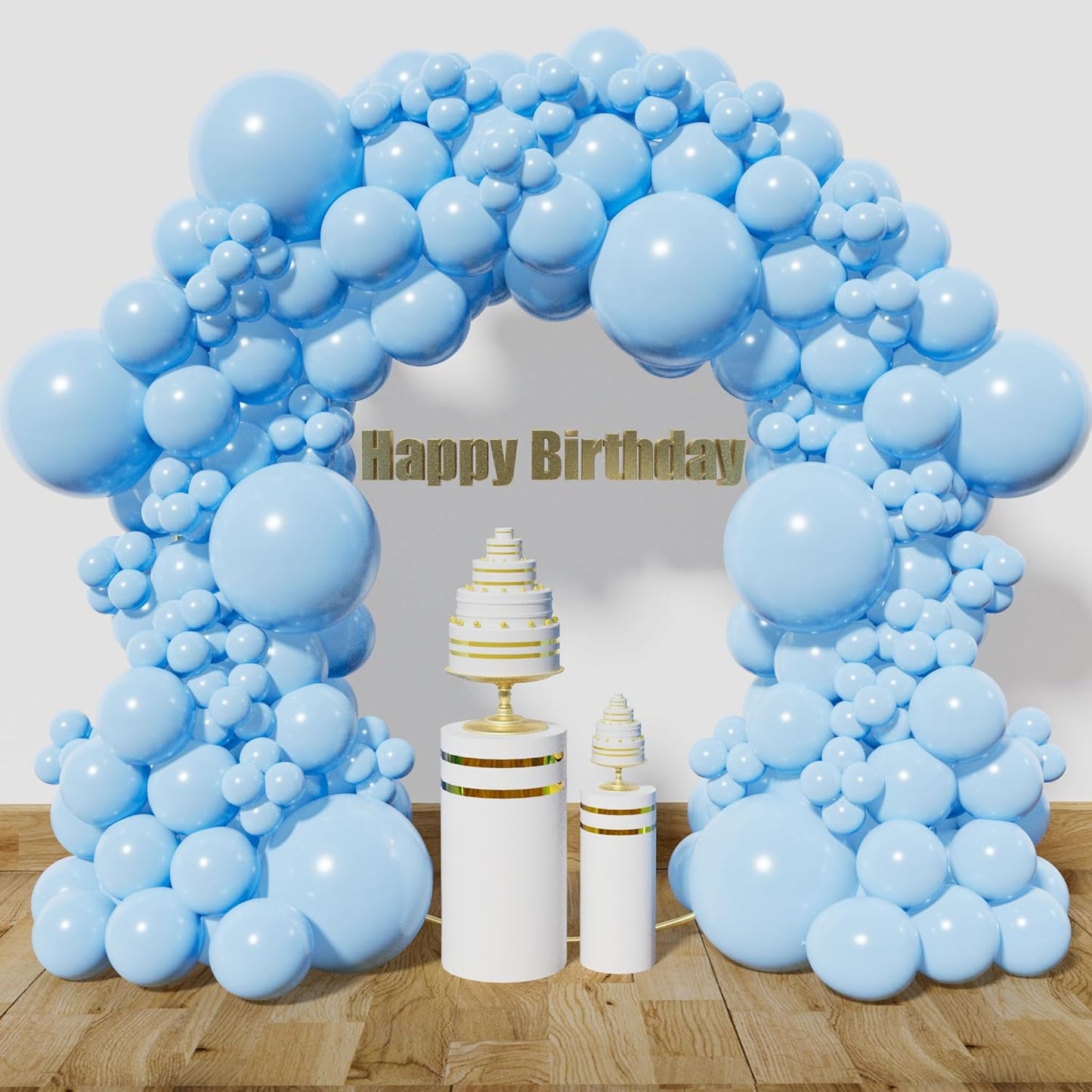 KAWKALSH Baby Blue Balloon Arch Kit 111Pcs 18 12 5 Inch Latex Party Balloons Garland for Birthday Baby Shower Wedding Engagement Anniversary