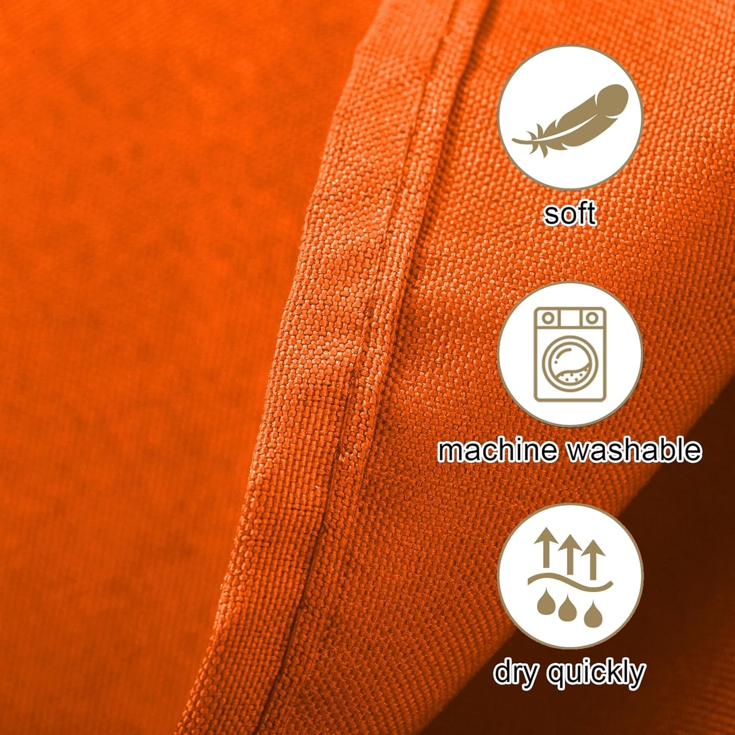 Ascoza 2pack 60x120 Inch Orange Rectangular Tablecloth 6 Feet Table Cloth in Polyester Fabric for Wedding/Banquet/Restaurant/Parties