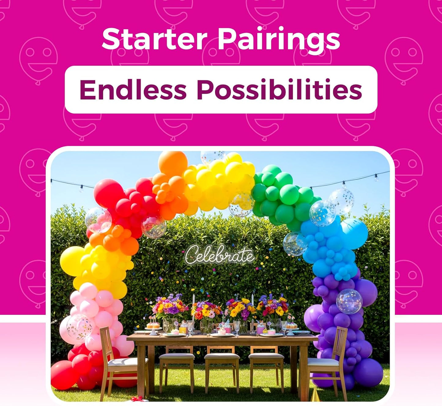 Bezente Assorted Rainbow Giant Balloons 36 Inch - 8 Pack Jumbo Multicolor Large Round Latex Balloon for Birthday Bridal Shower Wedding Party Decorations