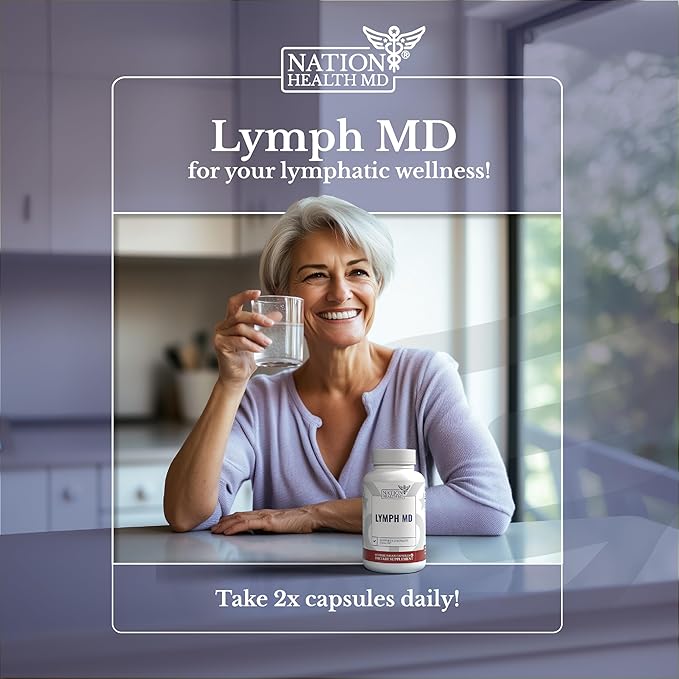 Lymph MD - Lymphatic Drainage Supplement - Lymph System Support for Women & Men - with Bromelain, Echinacea, Burdock Root, Dandelion, Rutin, Kelp & More - 360 Capsules