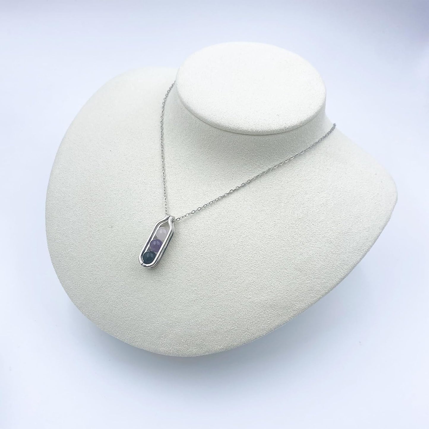 Natural Crystal Necklace Gift for New Beginnings, Crystals and Healing Stones Necklace for Anxiety Relief, Encourage Gift For Women, Mum, Natural Genuine Gemstone, Cheer Up