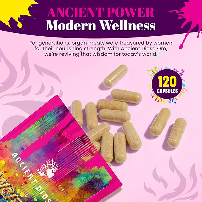 Beef Organ Supplement for Women – Pasture-Raised Liver, Heart, Kidney with CoQ10 & Ginseng – Female Balance Formula – Non-GMO, 2 Month Supply