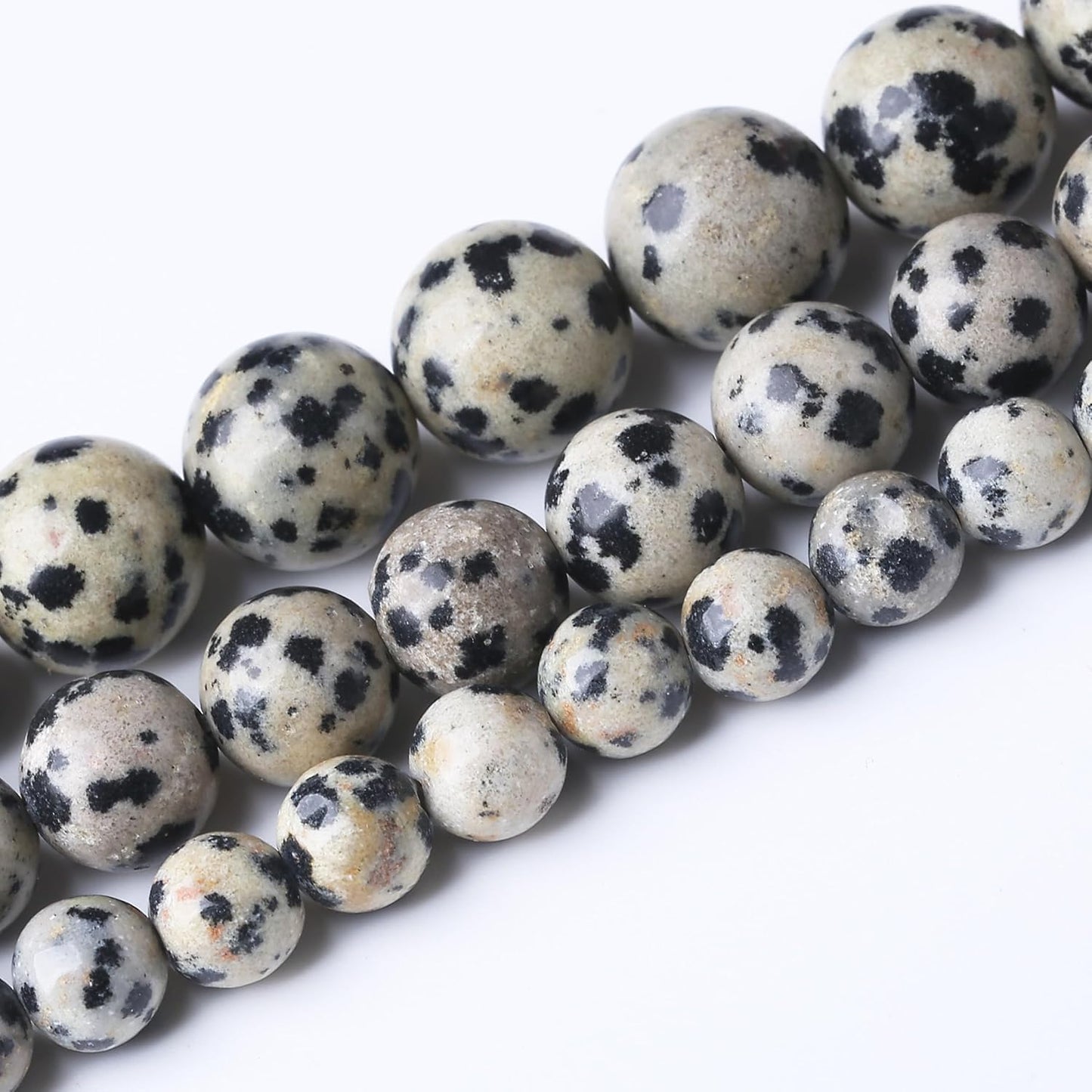 Quail Egg Stone Beads Gemstone Round Crystal Energy Jade Beads Stone Beads for Jewelry Making DIY Bracelet Necklace Jewelry Making 1 Strand 15.5inch 60PCS 6MM