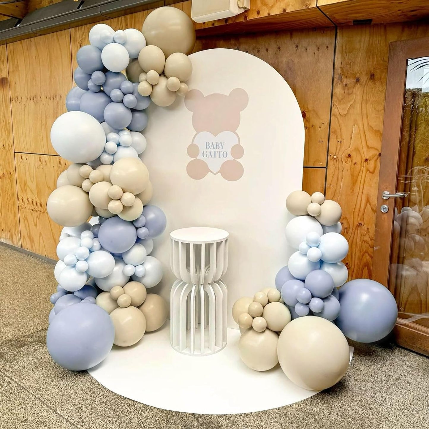 110pcs Dusty Blue Balloons 12 Inch Retro Blue Latex Balloon Garland Arch Kit for Birthday Baby Shower Anniversary Graduation Wedding Party Decorations