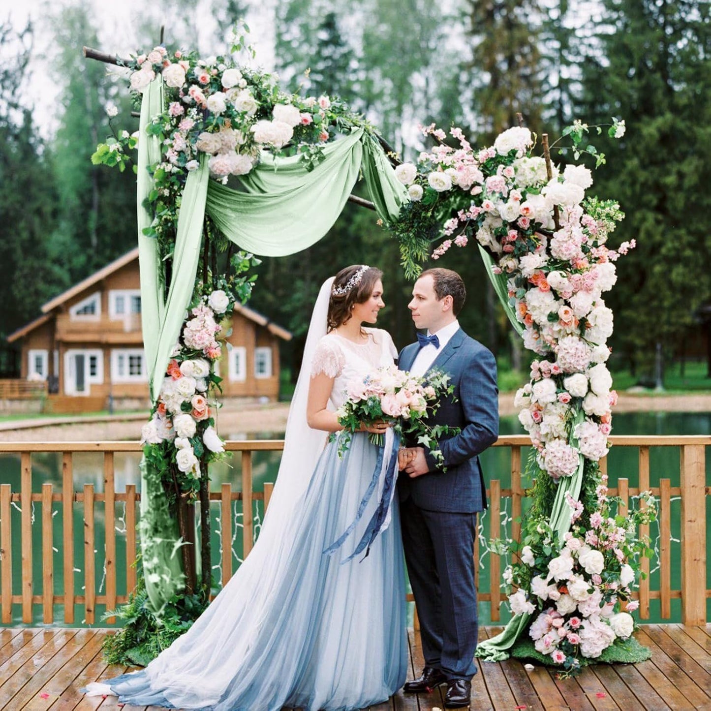 10 Pack 10ft Sage Green Chiffon Table Runners Wedding Table Runner Sheer Romantic Tulle Table Runner for Christmas Wedding Bridal Tea Party Baby Shower Birthday Party Table Decorations(120 x 12 in)