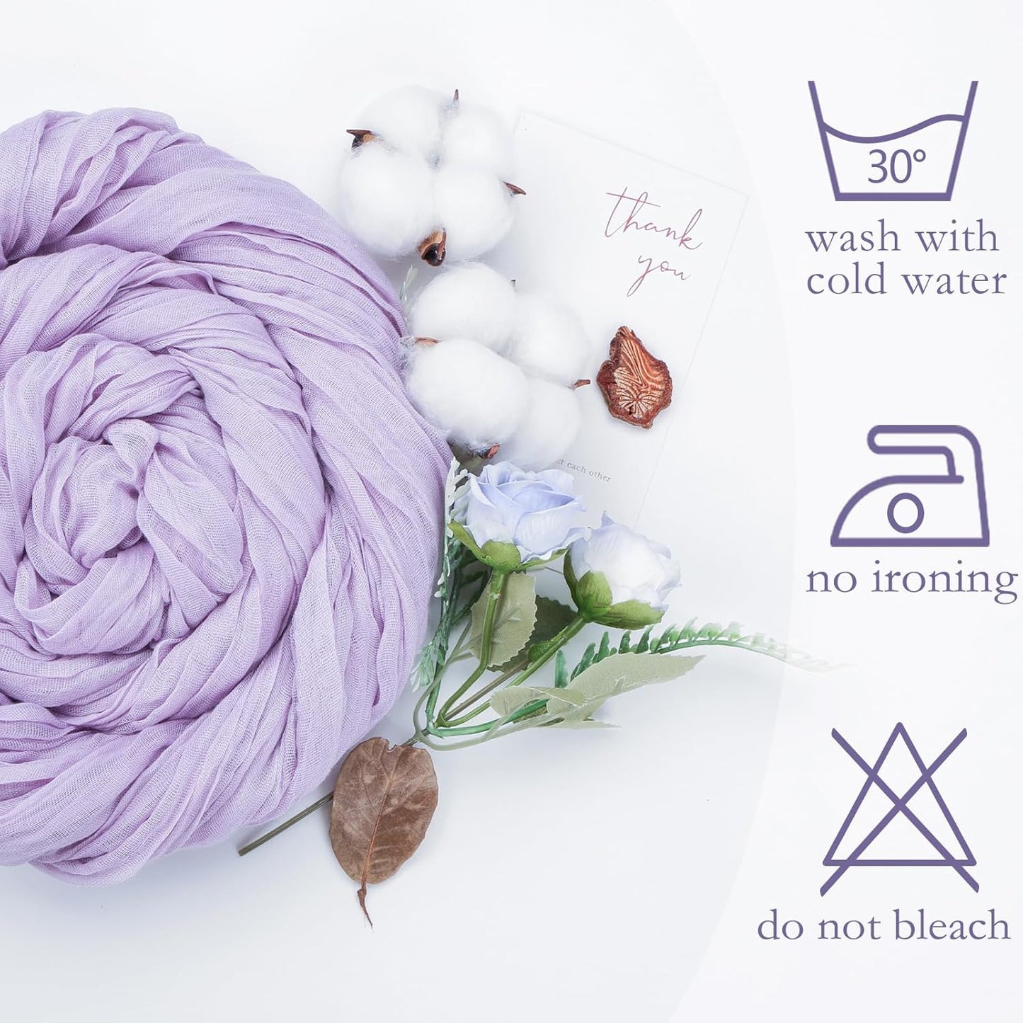 12 Pack Lilac Purple Cheesecloth Table Runner 10ft Boho Gauze Fabric Cheese Cloth Table Runner 35 x 120 Inch Rustic Sheer for Romantic Wedding Decor Baby Shower Party Table Centerpiece Decoration