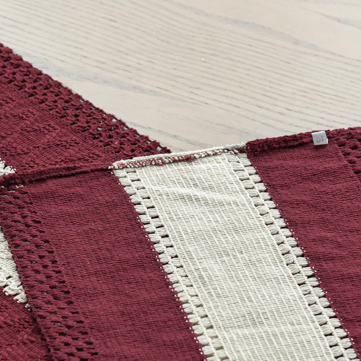 Artoid Mode Red Farmhouse Rustic Table Runner, Seasonal Hollow Kitchen Dining Table Decoration for Home Party Decor 12x48 Inch