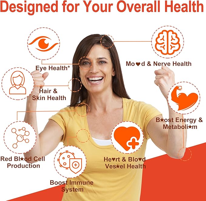 Super Methylated Vitamin B Complex Gummies - All B Vitamins + Omega-3, Magnesium, CoQ10, Ashwagandha,Vitamin C, TMG- For Women Men- Methyl B12 2000 mcg, Methylfolate, B1,B2, B3,B5,B6,B7- Sugar Free