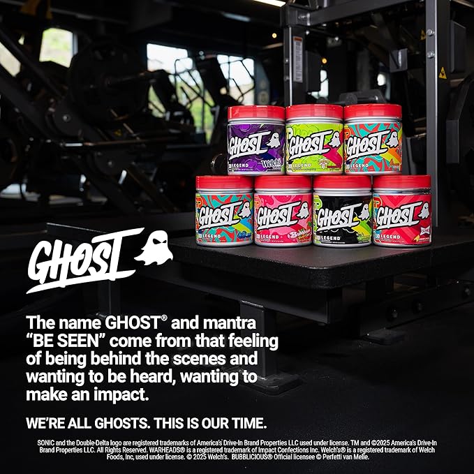 GHOST Legend Pre-Workout Powder, Blue Raspberry - 30 Servings – Pre-Workout for Men & Women with Choline, L-Citrulline, & Beta Alanine for Energy & Focus