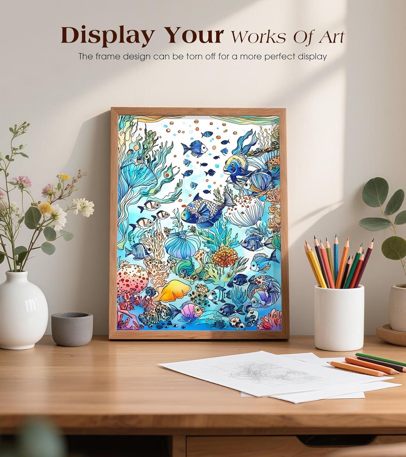 Adult Coloring Book for Women-Hardcover Spiral Bound Coloring Books for Adults Relaxation 8.5 * 11, 30 Healing Landscapes Pattern, Anxiety, Stress Relief & Relaxation Gifts for Women, 120GSM Paper