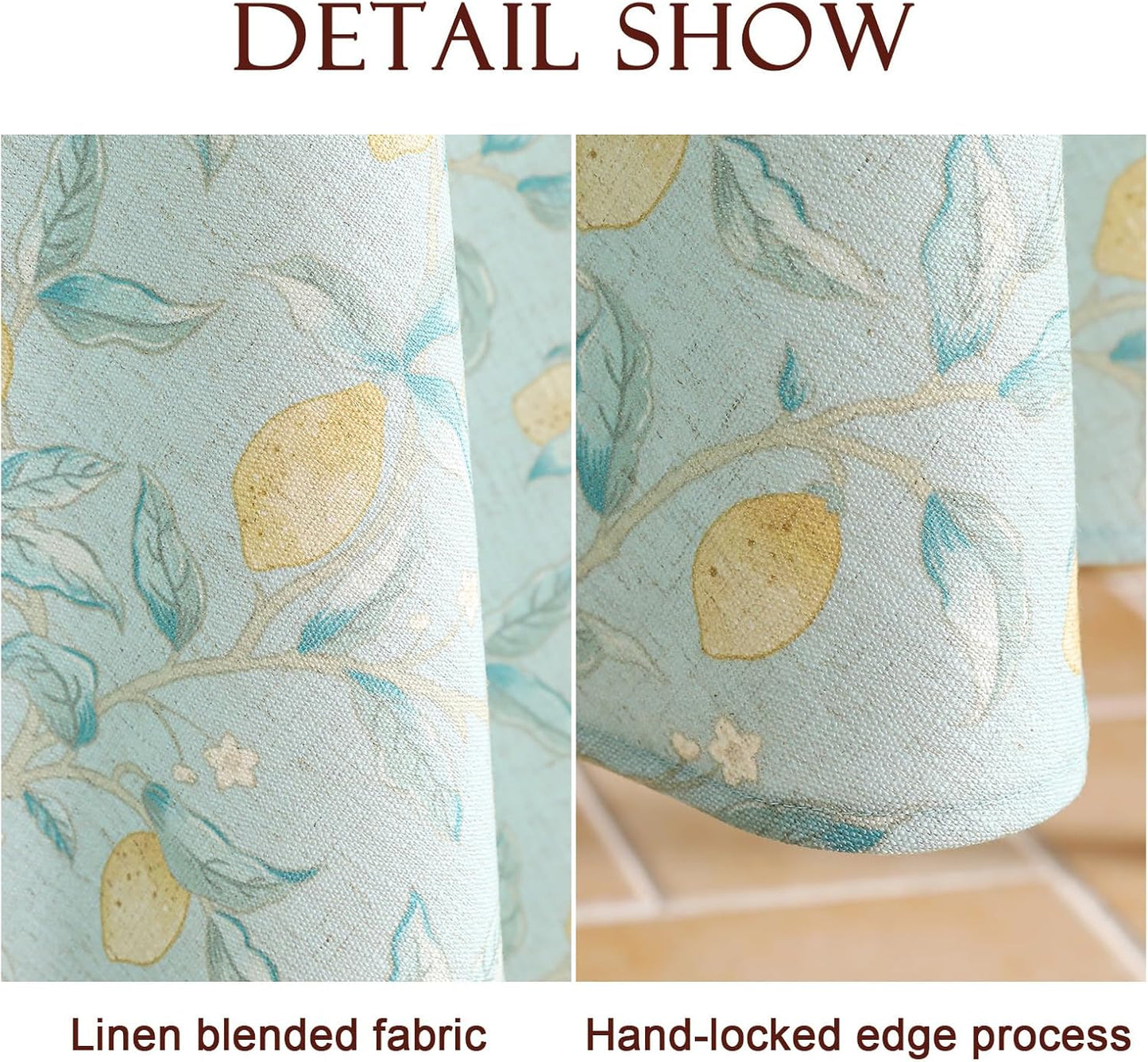 patdrea Designer Linen Green Square Tablecloth,Vintage Yellow Flowers Pattern Farmhouse Table Cloth,Home Table Cover Decor for Kitchen Dining Christmas,Thanksgiving,Party,67"x67"-Ania a