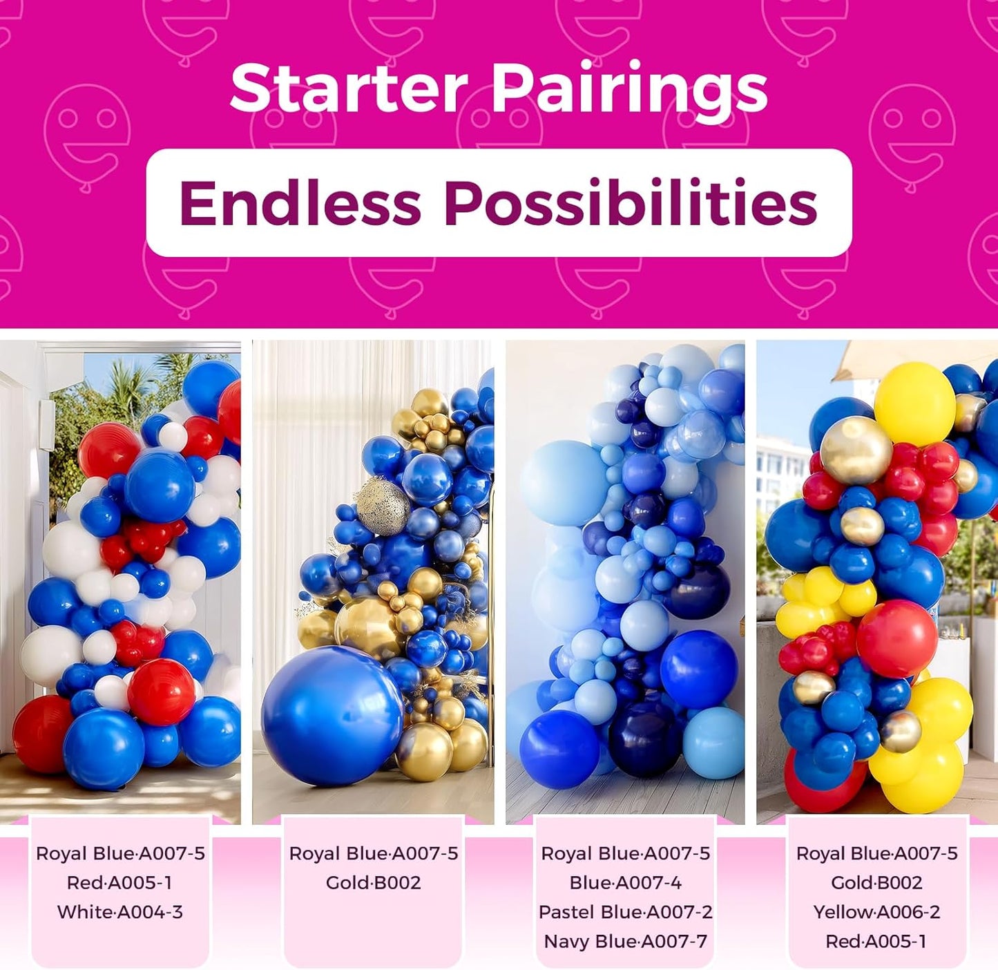 Bezente Royal Blue Balloons 18 Inch - 30 Pack Large Thick Big Round Royal Blue Latex Balloon for Birthday Bridal Shower Graduation Baseball Nautical Party Decorations