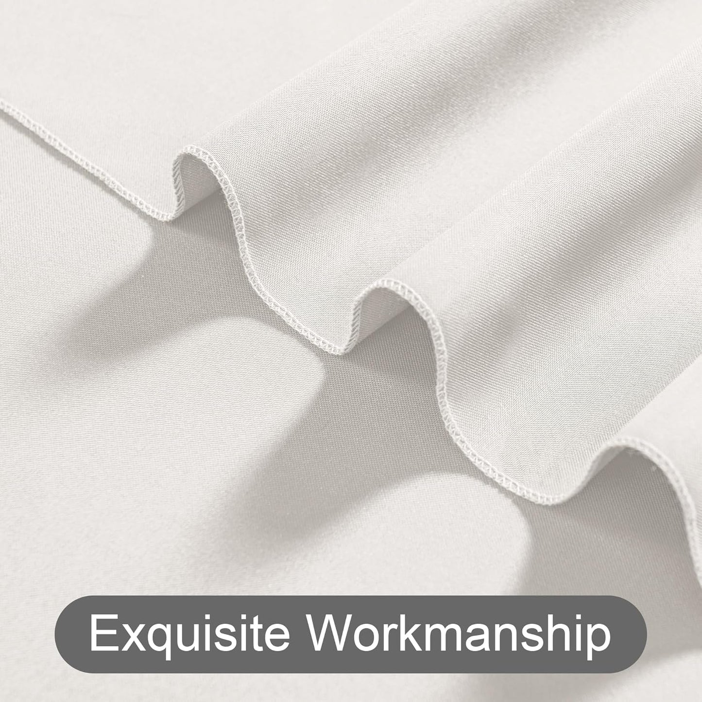 DWCN 10x7 FT Ivory Backdrop Curtains for Parties, Photography Backdrop Drapes with Rod Pockets for Wedding Decorations Stage Birthday Family Gatherings, 2 Panels 5ft x 7ft