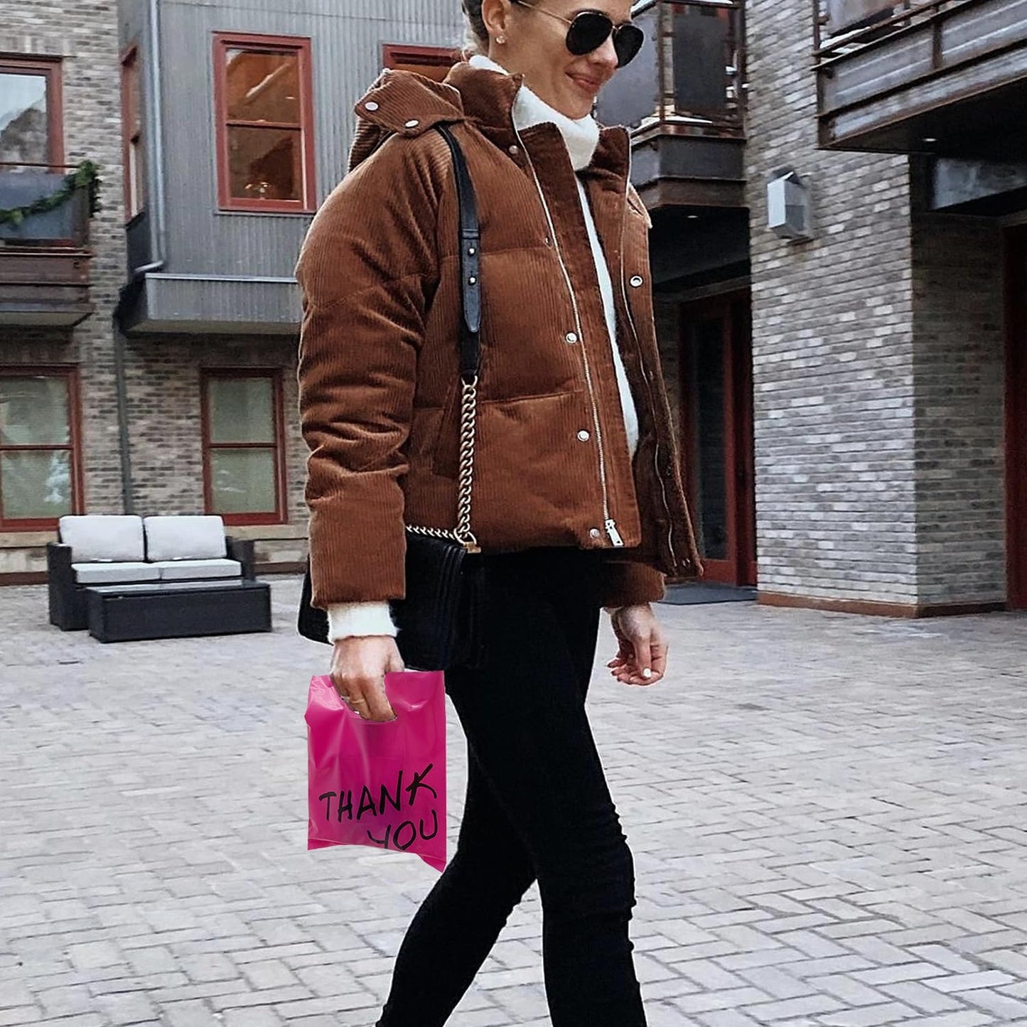 Goodie Bags, 100 PCS 6" x 8" Party Favor Bags, Thank You Bags, Small Gift Bags for Kids, Merchandise Bags for Small Business, Goody Bags for Weddings, Christmas, Halloween, Craft,10 Color