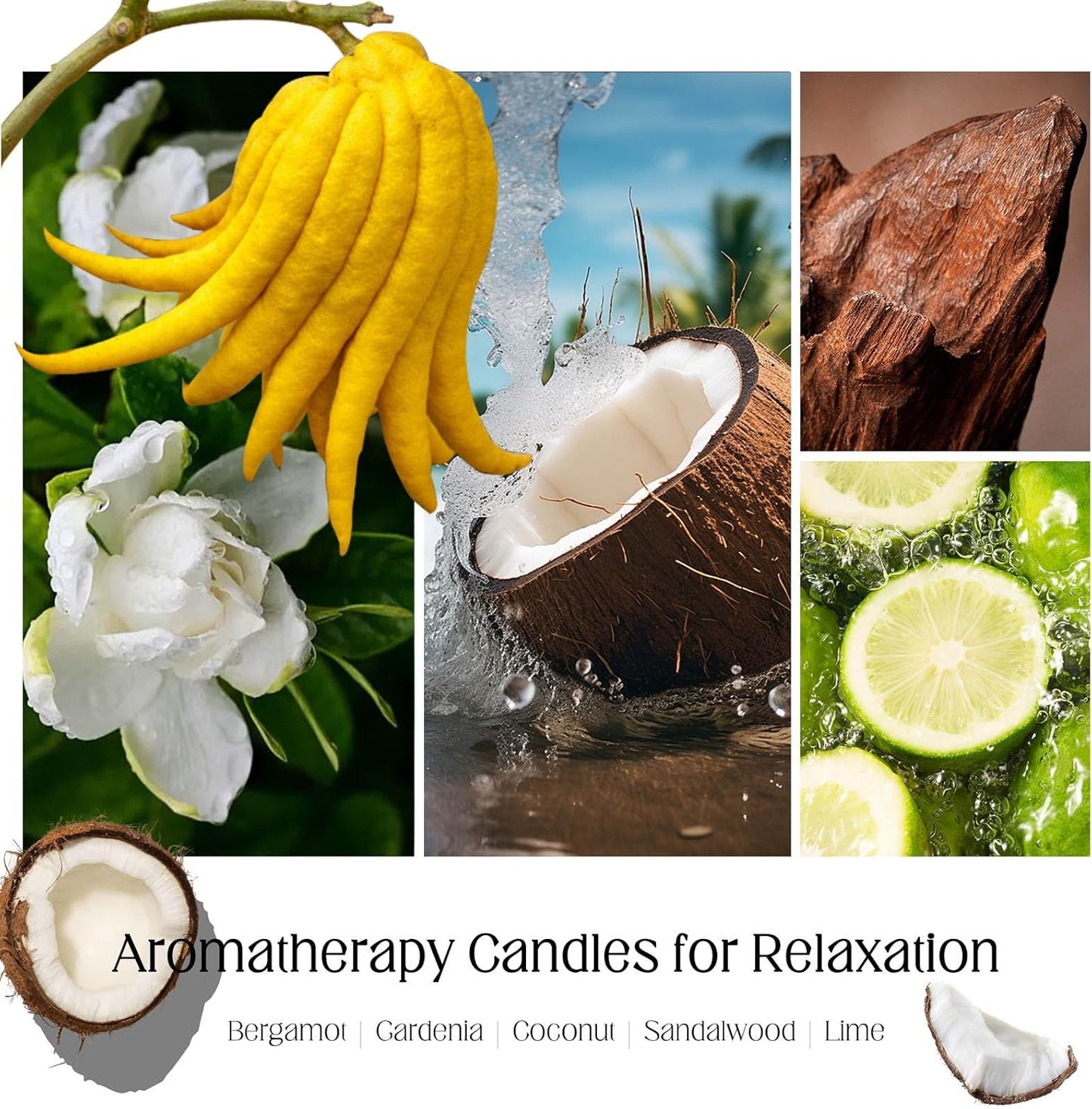 KOTKAS Summer Breeze Scented Candles - 8oz Natural Scented Soy Candles Non Toxic, Aromatherapy Candles for Home Scented Candles Gifts for Women Bath Relaxing Calming Soothing Relaxation Stress Relief