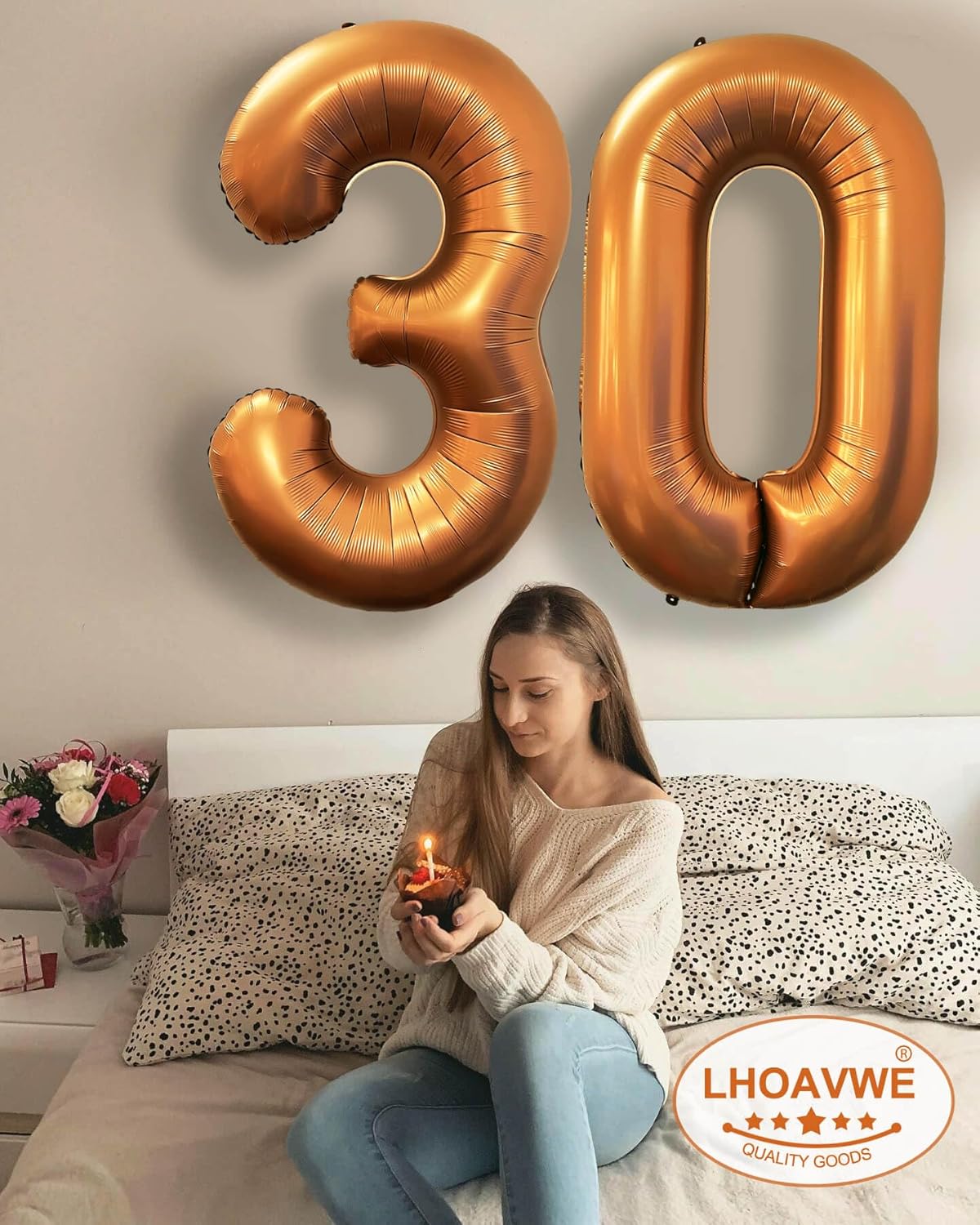 Number 26 Giant Orange 40 Inch Foil Helium Balloons for 26th Birthday Party Supplies