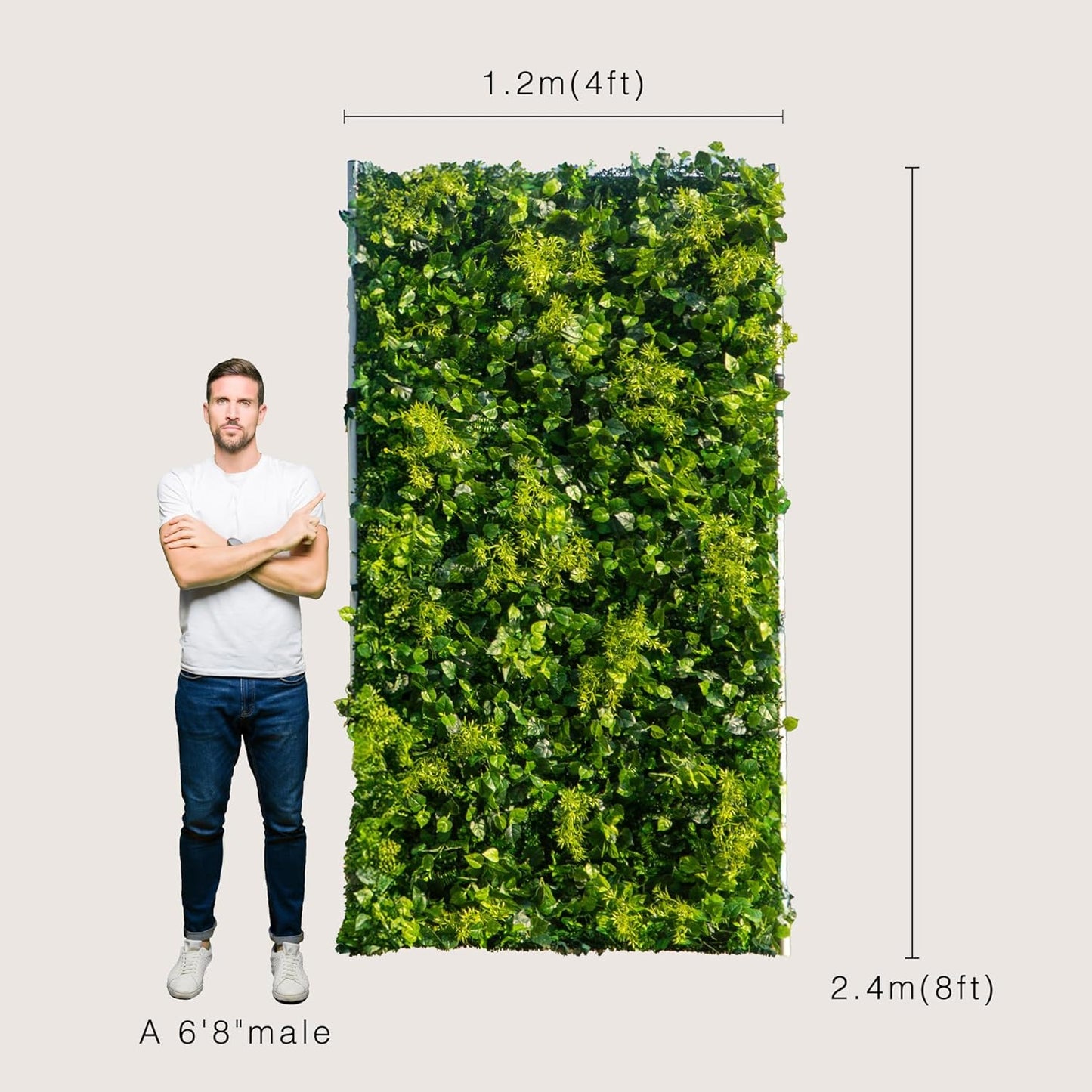 Artificial Luxury‌ Flower Wall Panels, Gorgeous 3D Silk Floral Backdrop for Wedding, Baby Show, Party and Home Decor, Quick Assembly/Storage, Eco ＆ Pet Friendly, 2 pcs, Each Panel 2 * 8 ft.