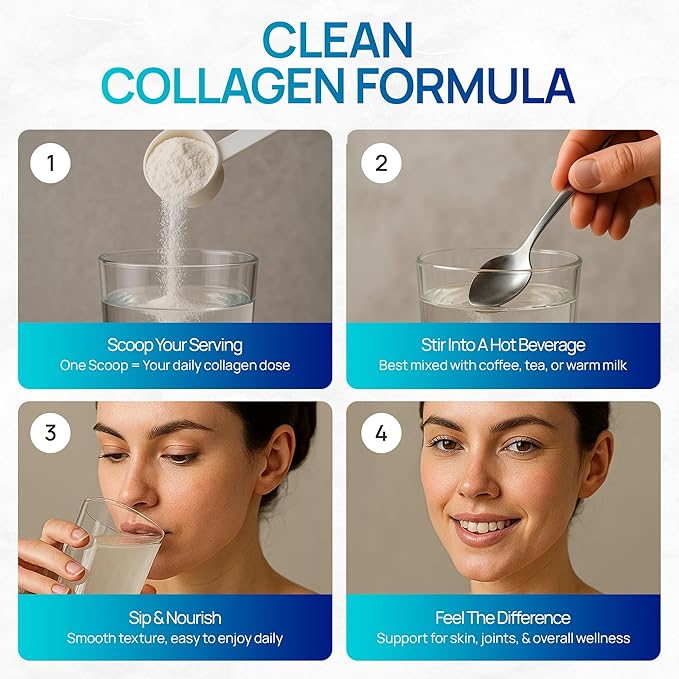 Multi-Collagen Peptides Powder | Hydrolyzed Types I, II, III, V & X | With Biotin, Hyaluronic Acid, Vitamin C | Supports Skin, Hair, Nails, Joints & Digestion | Unflavored, Sugar-Free | 1.1LB (500g)