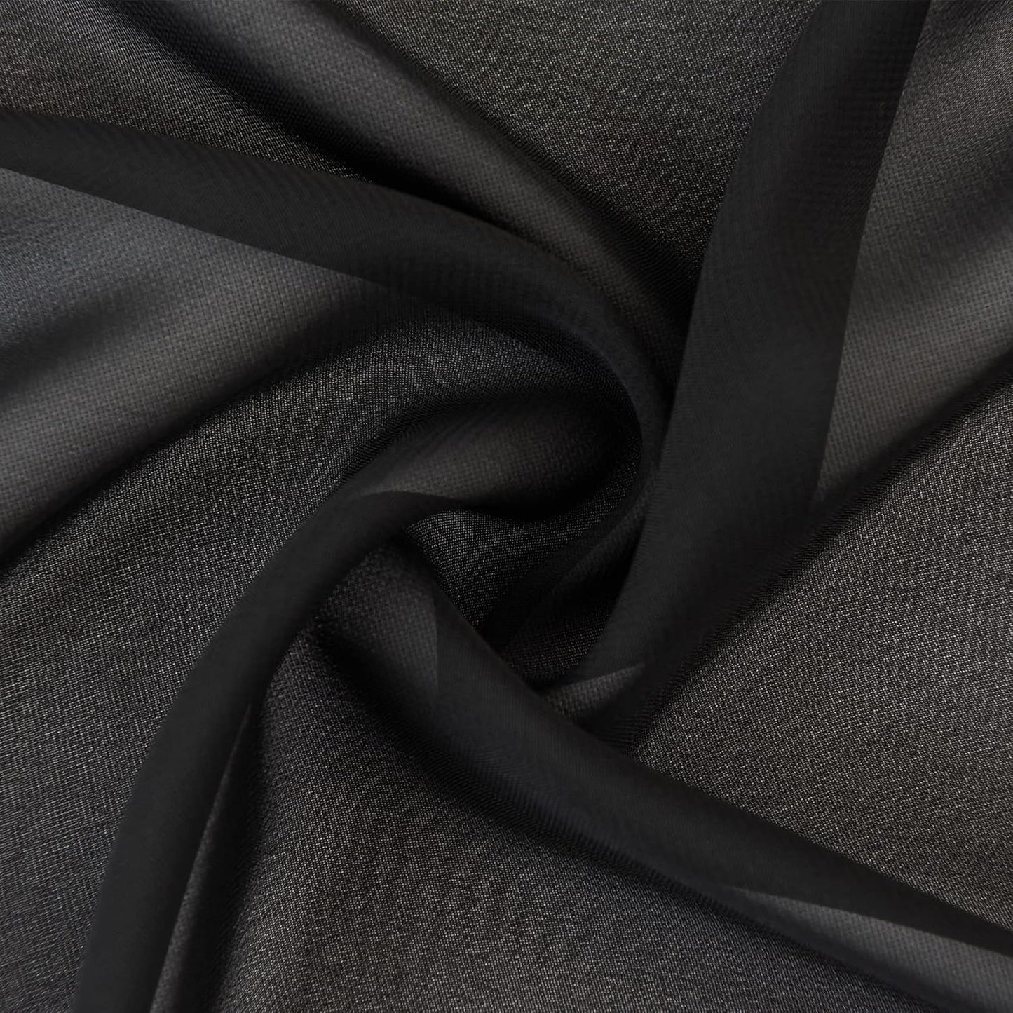 6Pack 9ft Chiffon Table Runner 14x108 Inch Sheer Romantic Table Runner for Wedding Birthday Party Bridal Shower Outdoor Decoration-Black