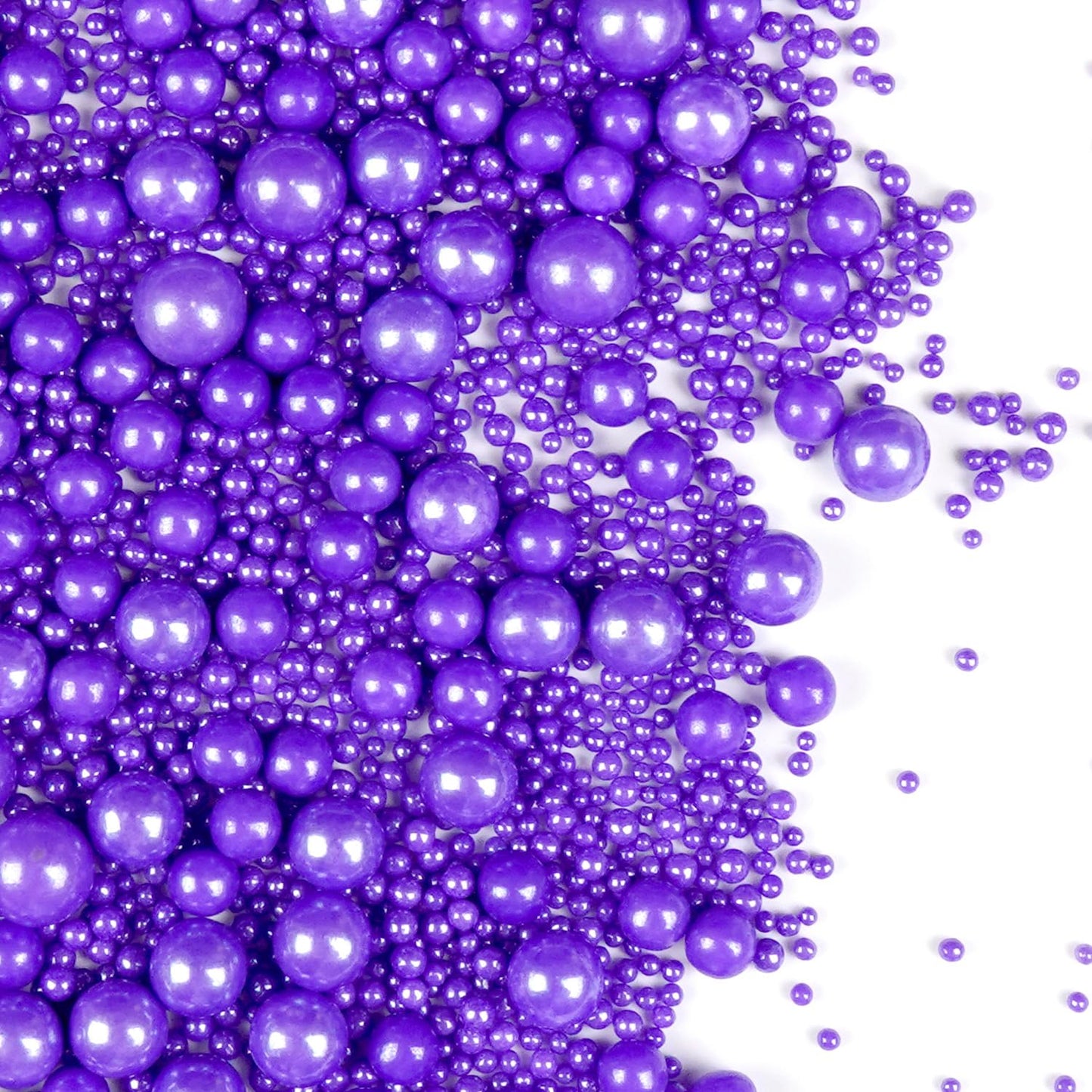 Purple Pearl Sprinkles for Cake Decorating, Edible Pearl Candy, 150g/5.29oz Mix Size, Baking Cake Decoration, Cupcake, Cookie, Holiday, Valentine's Day, Wedding Party, Christmas Supplies