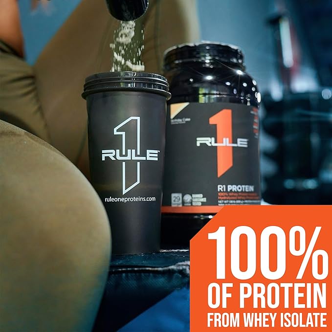 Rule 1 R1 Protein Whey Isolate - with 25g Protein & 6g BCAA Exclusively from Isolated & Hydrolyzed Sources for Workout Recovery (10 Pounds*, Vanilla Creme)