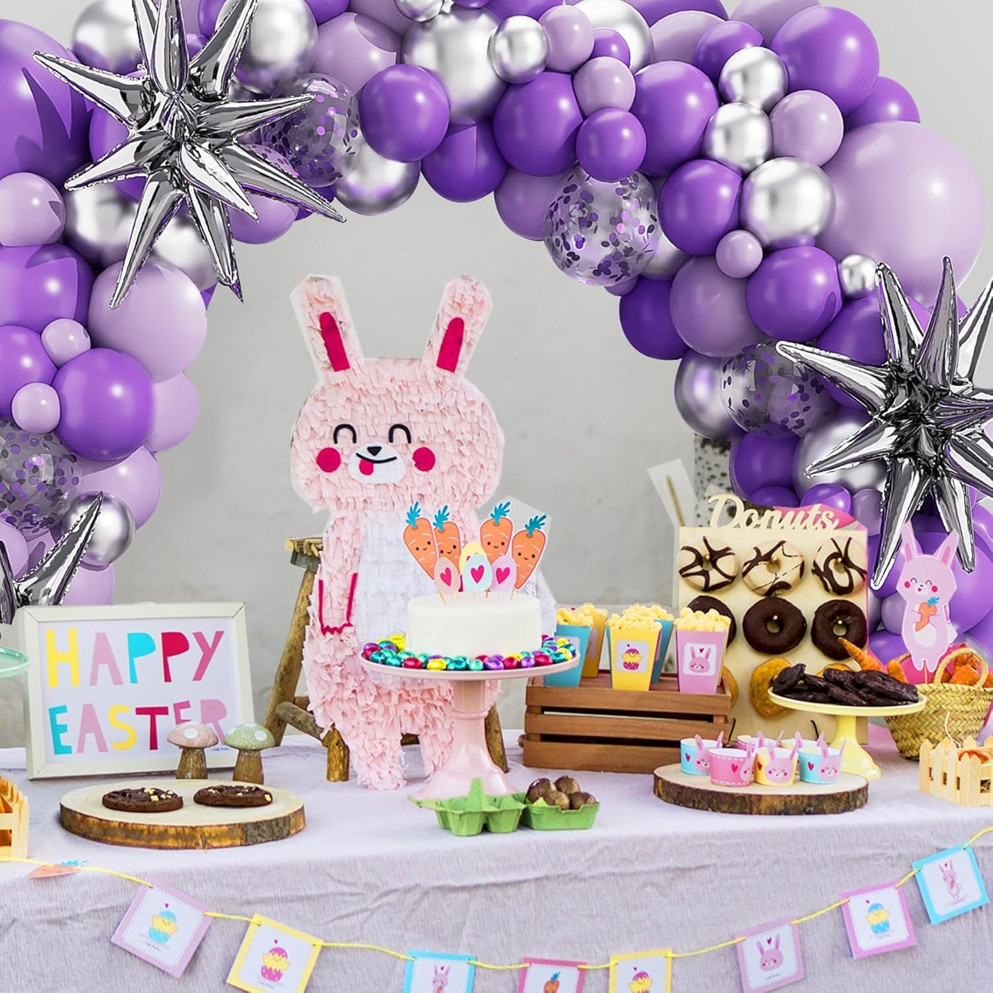 Purple Balloons Garland Arch Kit,127PCS Lavender Purple Light Purple Confetti Latex Metal Aluminum Foil Balloons for Baby Shower Ladies Birthday Wedding Party Decor Supplies