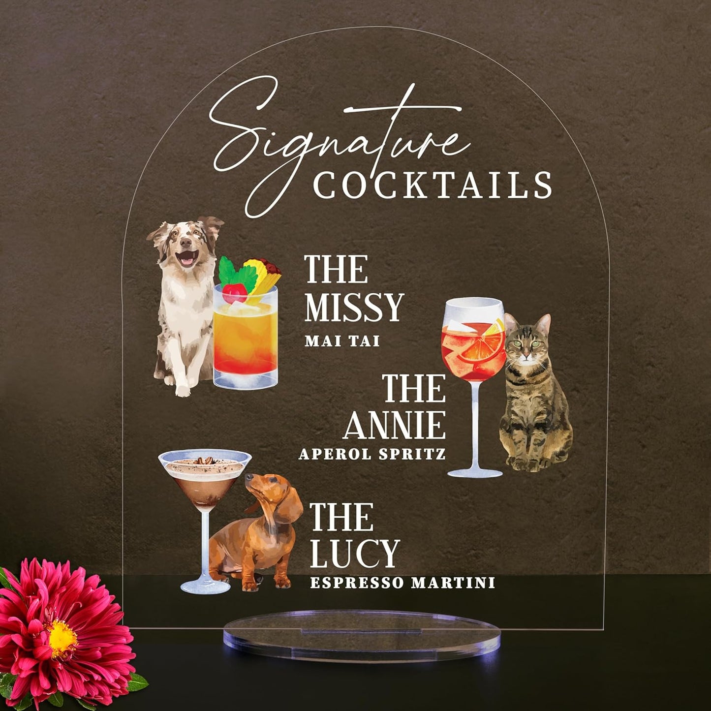 Pet Signature Drink Wedding Signs