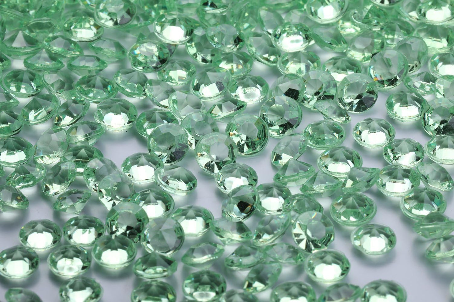 5000 pcs/Pack Wedding Table Scatter Confetti Crystals Acrylic Diamonds 6 mm Rhinestones for Wedding, Bridal Shower, Vase Beads Decorations (6mm, Light Green)