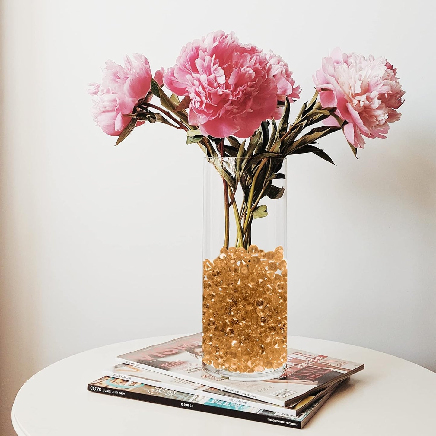 Super Z Outlet Acrylic Color Faux Round Diamond Crystals Treasure Gems for Table Scatters, Vase Fillers, Event, Wedding, Birthday Decoration Favor, Arts & Crafts (1 Pound, 240 Pieces) (Brown)