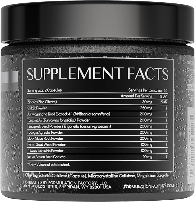 Self Obsessed 10 in 1 Masculinity Maximizer Supplement, Shilajit for Men, Tongkat Ali, Ashwaganda, Fenugreek Muscle Growth, Energy, Drive, Strength, Recovery 2 Month (Pack of 1)
