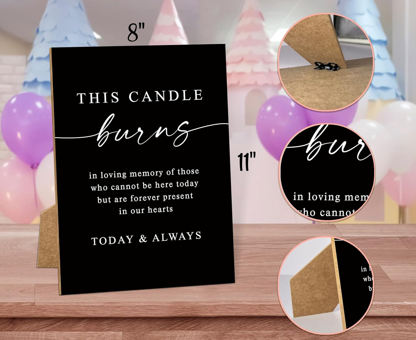 Funeral Sign, 8x11 Black Minimalist Style Loss of Loved One Memorial Sign, In Loving Memory Sign, Funeral Decorations, Wedding Table Decor, Memorial Gifts For Loss of Loved One, Bereavement Gifts -12