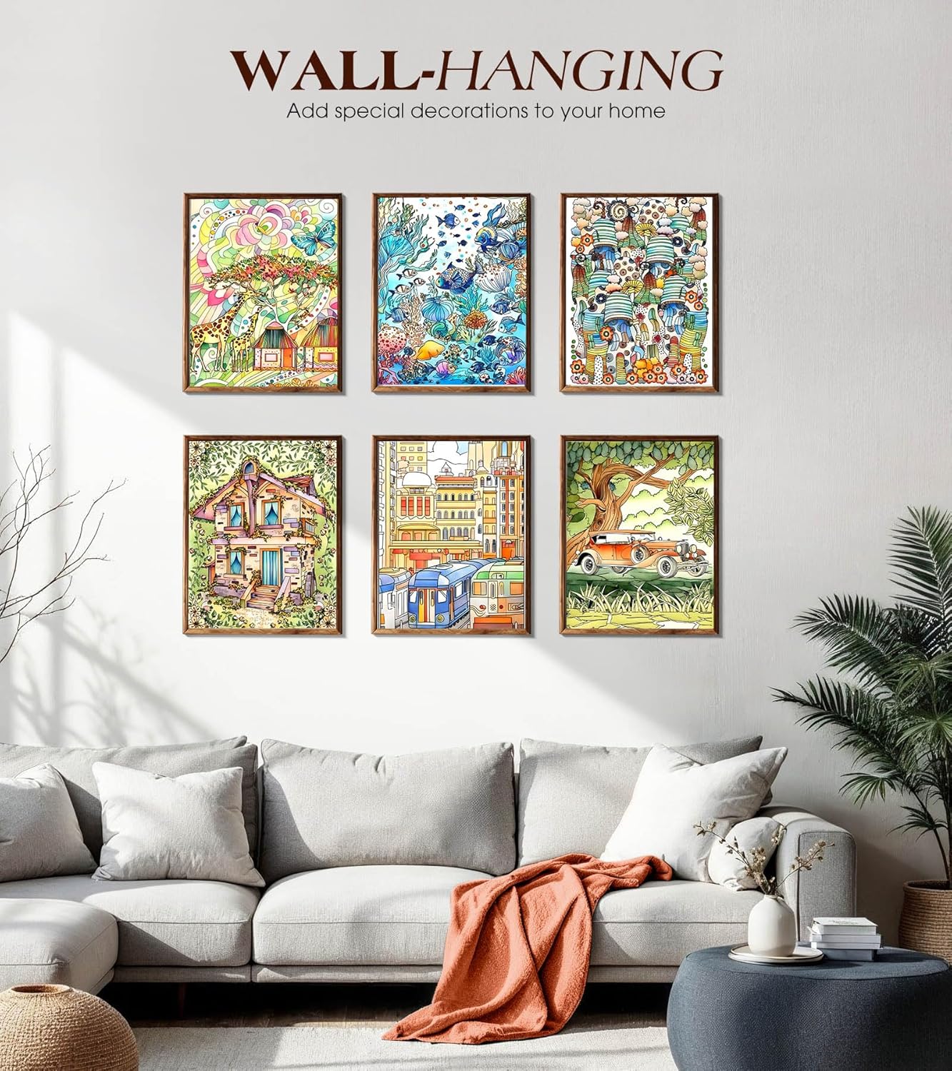 Adult Coloring Book for Women-Hardcover Spiral Bound Coloring Books for Adults Relaxation 8.5 * 11, 30 Healing Landscapes Pattern, Anxiety, Stress Relief & Relaxation Gifts for Women, 120GSM Paper