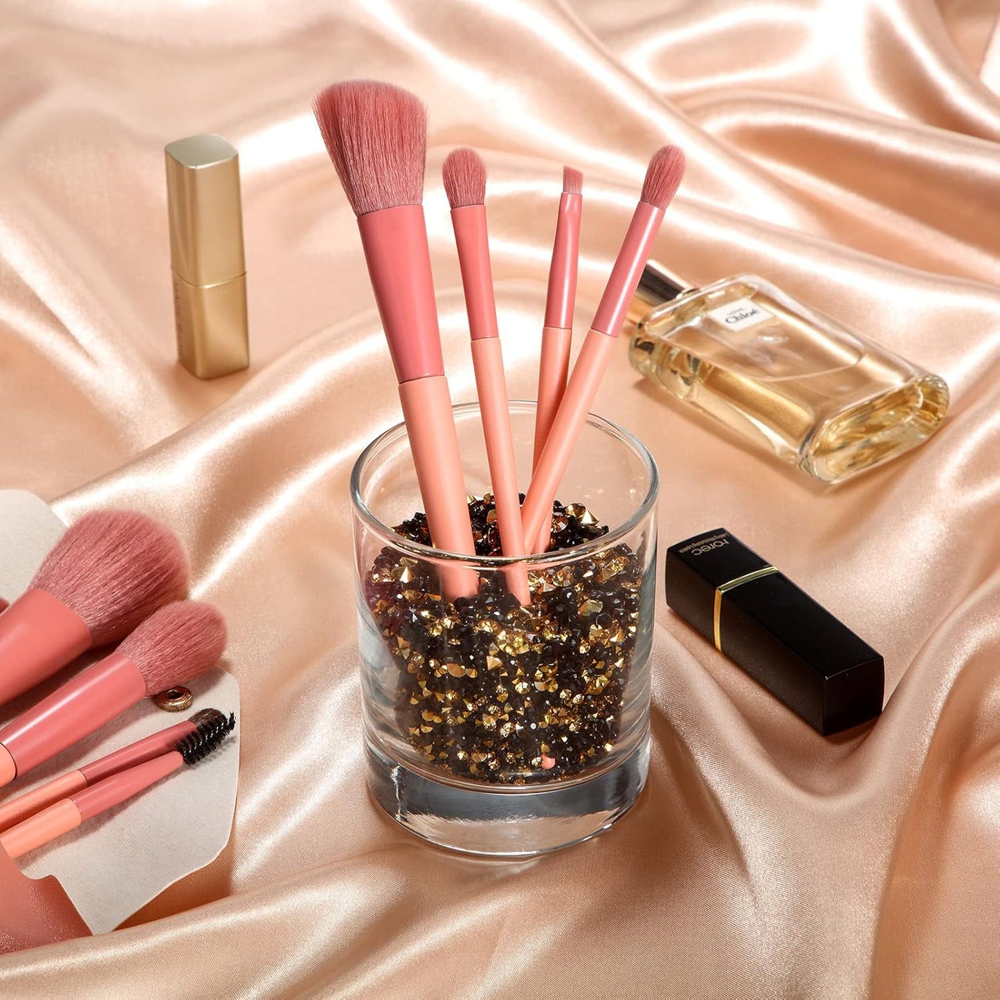 10000 Clear Wedding Table Scatter Confetti Crystals Acrylic Diamonds Rhinestones for Table Centerpiece Decorations Wedding Bridal Shower Decorations Vase Beads (Gold, Black,3 mm, 4 mm, 6 mm)